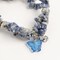 Earth's Jewels Semi-Precious Sodalite Natural Blue Bracelet, Butterfly Charm